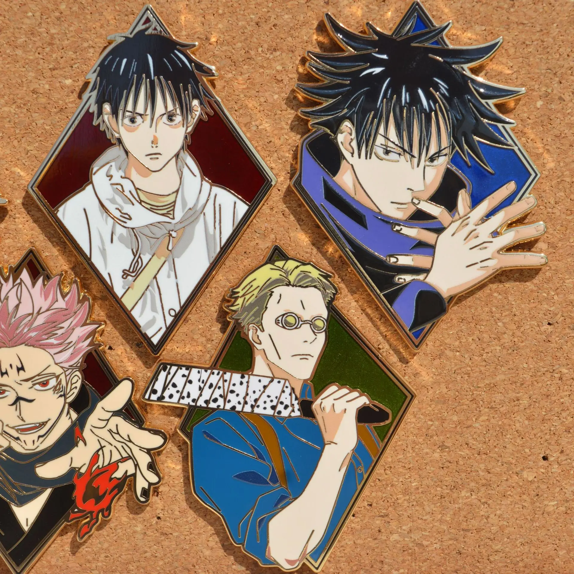 Anime Jujutsu Kaisen Enamel Pins Gojo Satoru Suguru Metal Badges Japanese Manga Brooches for Bag Backpack Clothing Lapel Cosplay