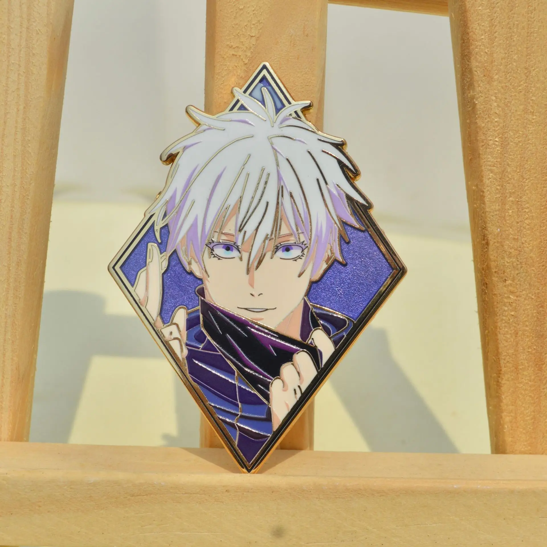 Anime Jujutsu Kaisen Enamel Pins Gojo Satoru Suguru Metal Badges Japanese Manga Brooches for Bag Backpack Clothing Lapel Cosplay