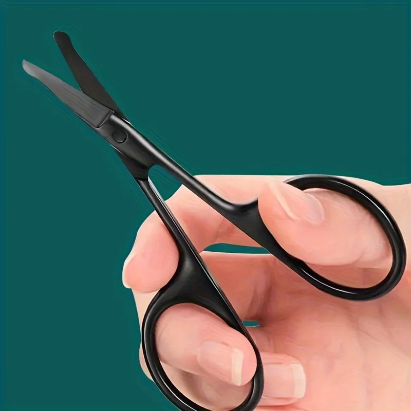 Precision Round Head Trimming Scissors - Nose Hair Grooming Trimming, Personal Cleaning Care Trimming Tools