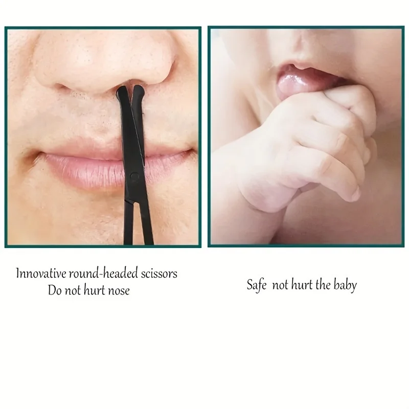 Precision Round Head Trimming Scissors - Nose Hair Grooming Trimming, Personal Cleaning Care Trimming Tools