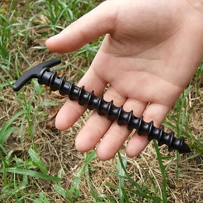 10 Pcs/Pack Outdoor Camping Tent Pegs Ground Nails Screw Anchor Stakes Pegs Hiking Tent Stakes Pins Tent Accessories