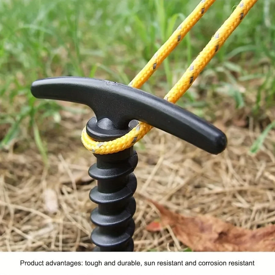 10 Pcs/Pack Outdoor Camping Tent Pegs Ground Nails Screw Anchor Stakes Pegs Hiking Tent Stakes Pins Tent Accessories