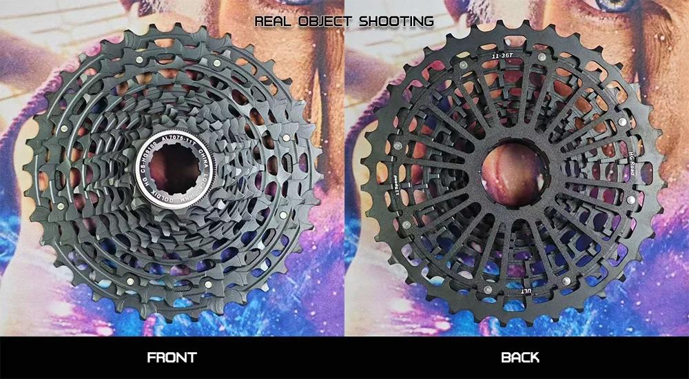GOLDIX Ultralight CNC Black Road Bike Cassette k7 11/12 Speed 32T 34T 36T 11V 12V HG Freewheel Hollow Bicycle Chain Wheel