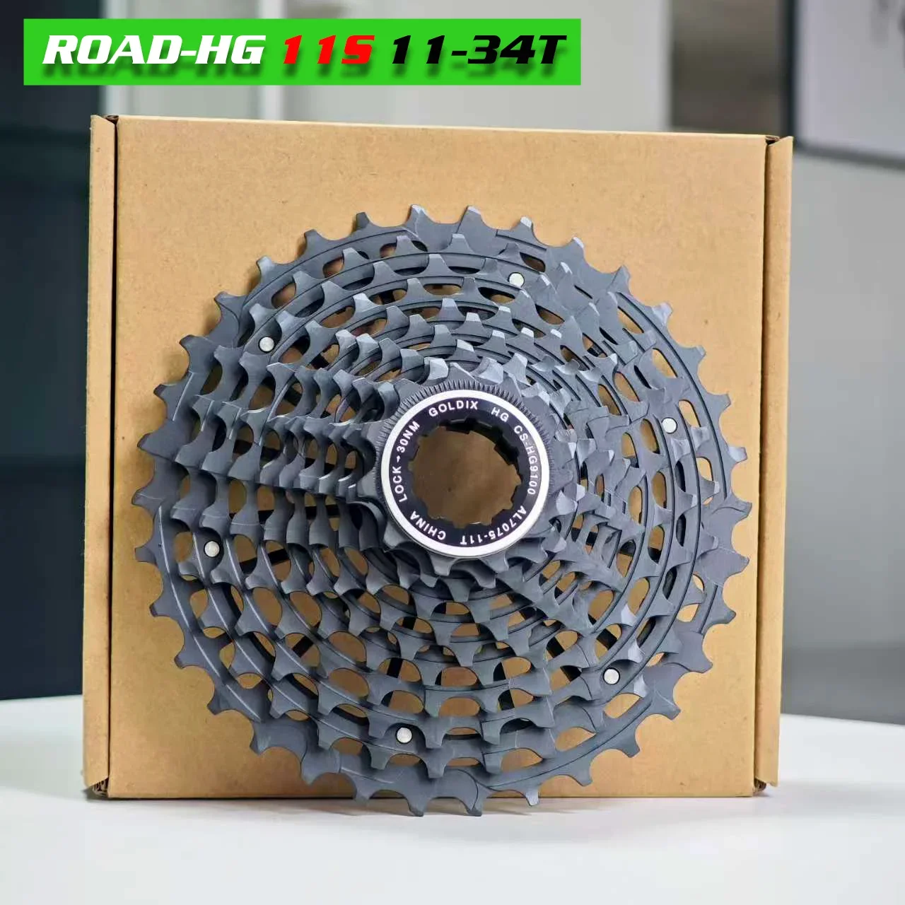 GOLDIX Ultralight CNC Black Road Bike Cassette k7 11/12 Speed 32T 34T 36T 11V 12V HG Freewheel Hollow Bicycle Chain Wheel