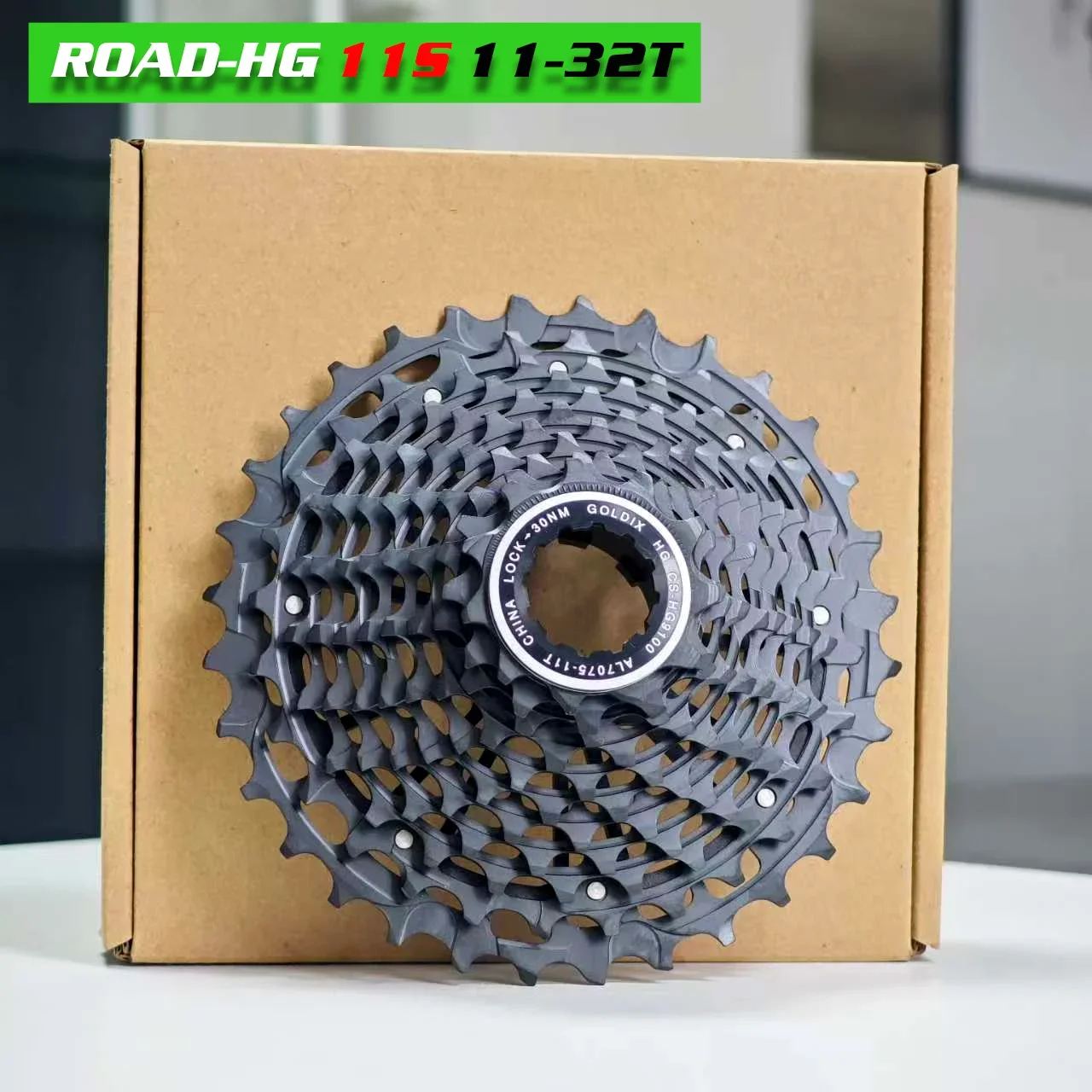 GOLDIX Ultralight CNC Black Road Bike Cassette k7 11/12 Speed 32T 34T 36T 11V 12V HG Freewheel Hollow Bicycle Chain Wheel