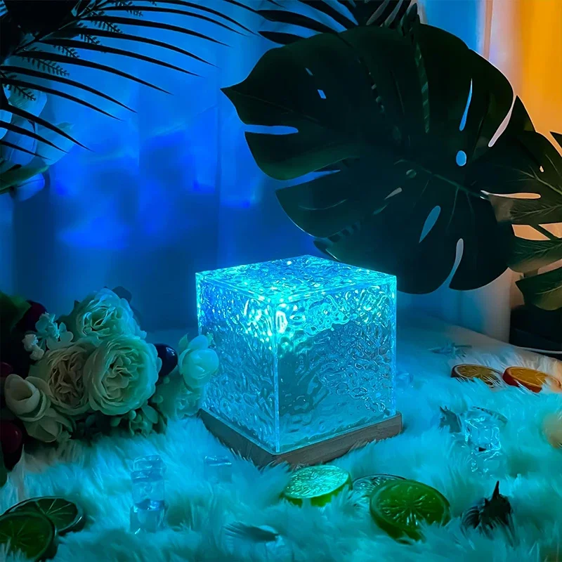 1-2Pack Ocean Wave Projector Light 16 Colors Midnight Aura Aurora Glow Lamp Home Office Bar Restaurant Projector Night Light