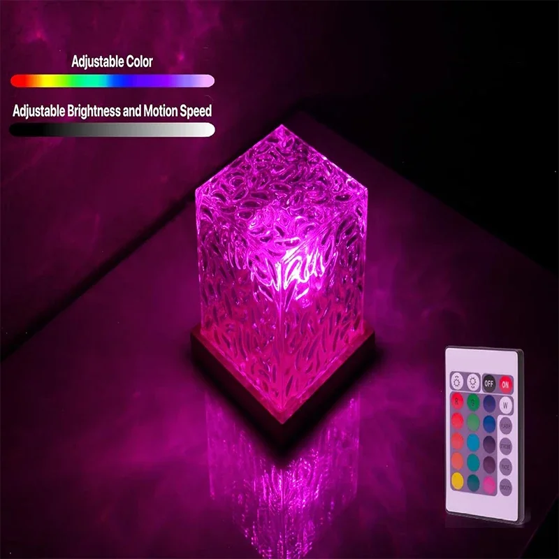 1-2Pack Ocean Wave Projector Light 16 Colors Midnight Aura Aurora Glow Lamp Home Office Bar Restaurant Projector Night Light