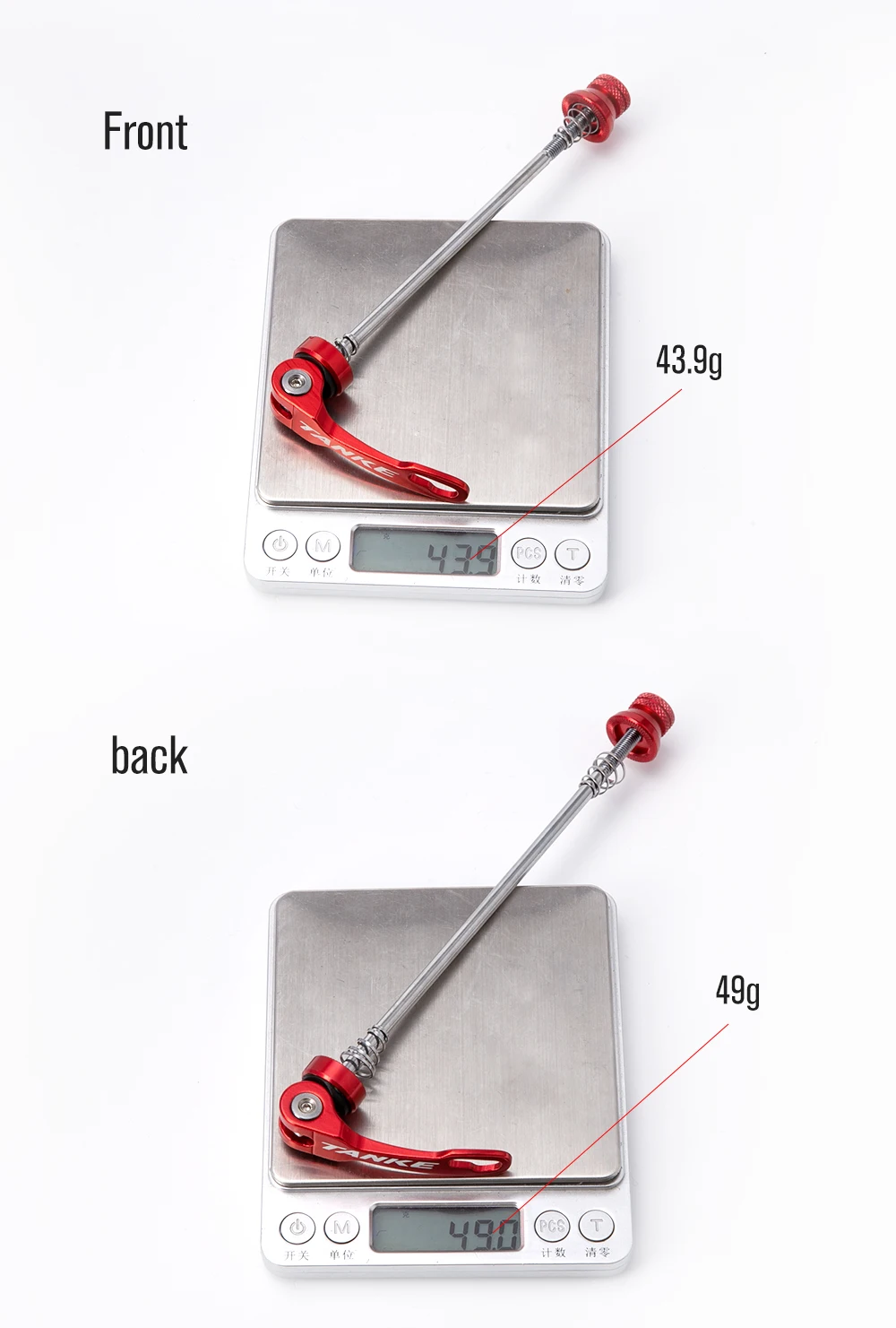 TANKE Bicycle Quick Release Bolt Hub Skewers Lever Axle Road Mountain Bike Replacement Cycling Parts For Front 100mm Rear 135mm