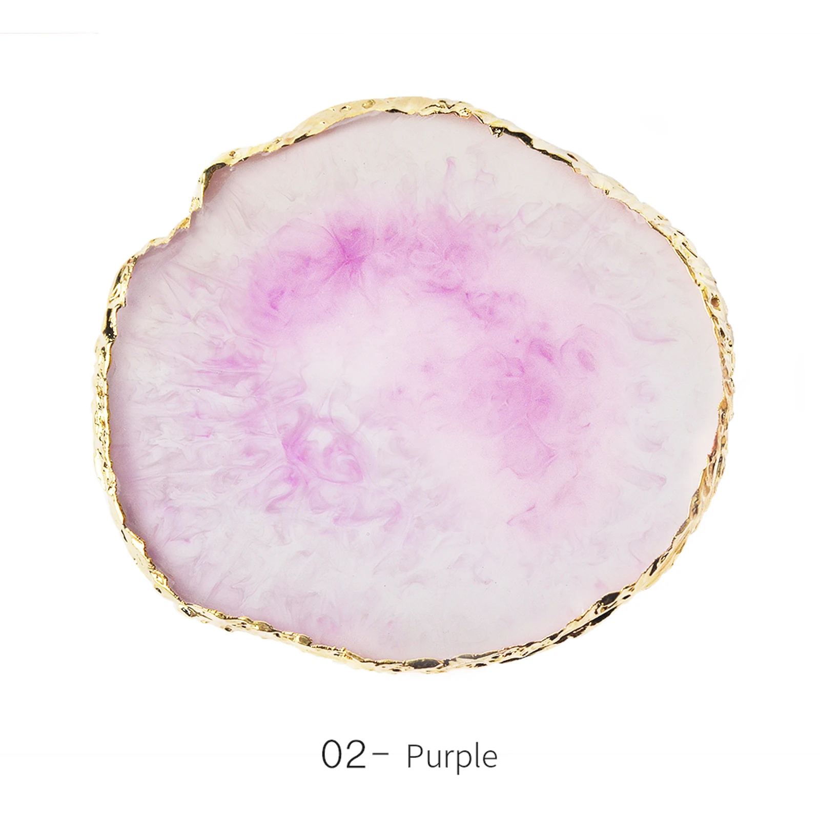1PC Round Resin Agate Stone Nail Art Palette False Nail Tips Mixing Color Drawing Pallet Gel Polish Display Shelf Manicure Tool