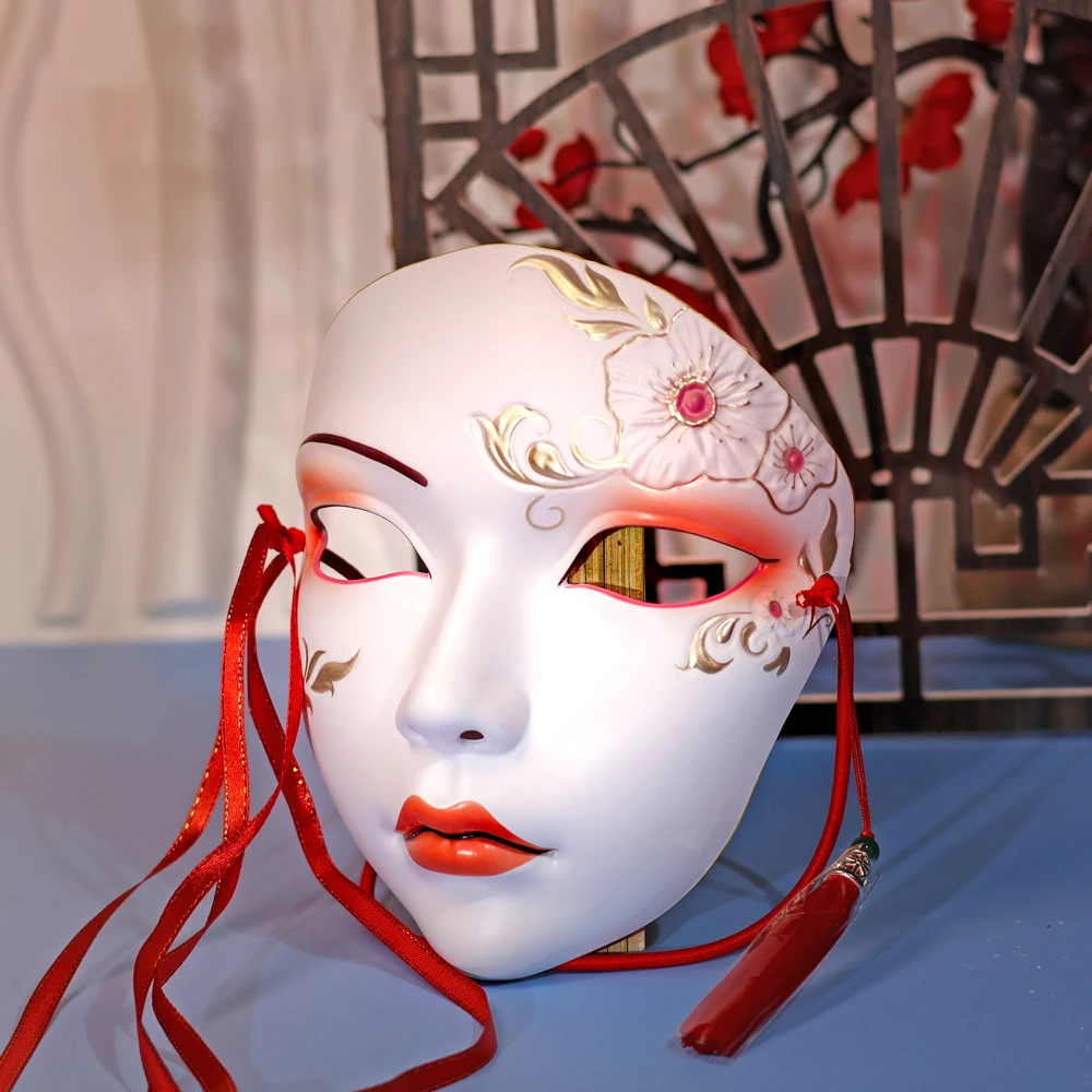Hand Paint Cosplay Party Mask Anime Mask Costume Accessories Carnival Mask Halloween DIY Decorate party decorations Role play
