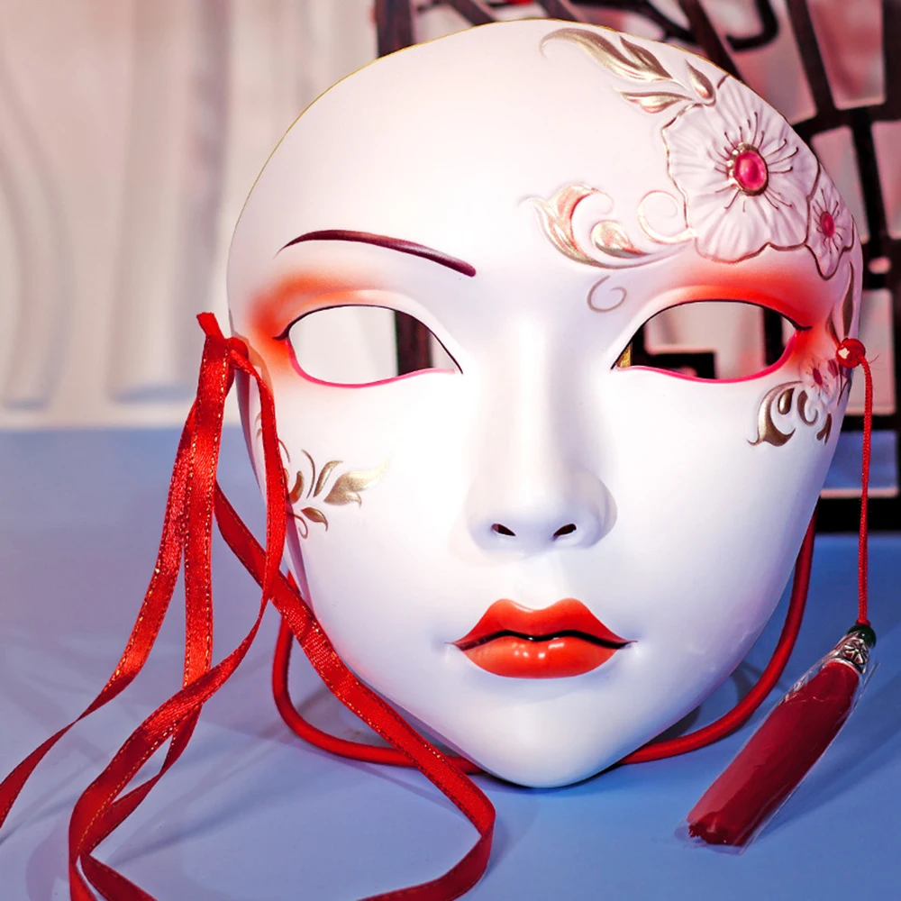 Hand Paint Cosplay Party Mask Anime Mask Costume Accessories Carnival Mask Halloween DIY Decorate party decorations Role play