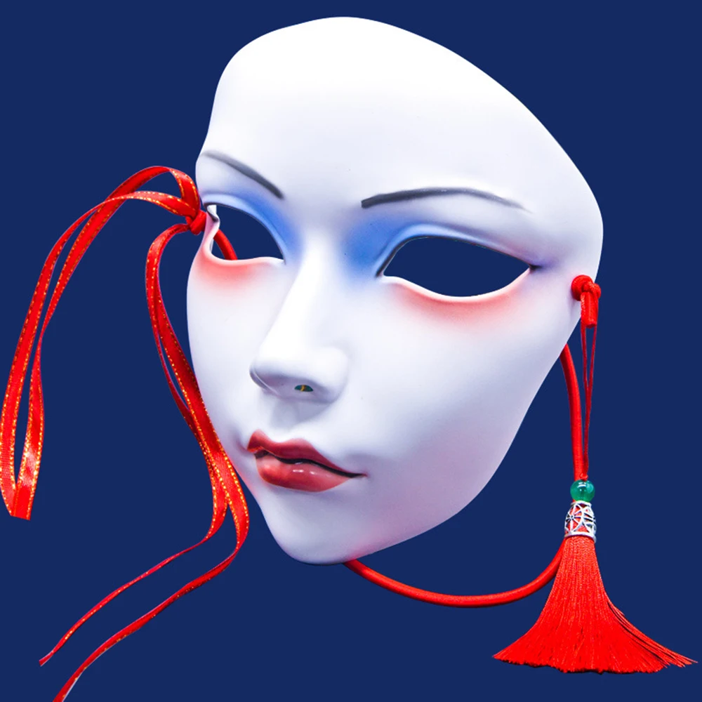 Hand Paint Cosplay Party Mask Anime Mask Costume Accessories Carnival Mask Halloween DIY Decorate party decorations Role play