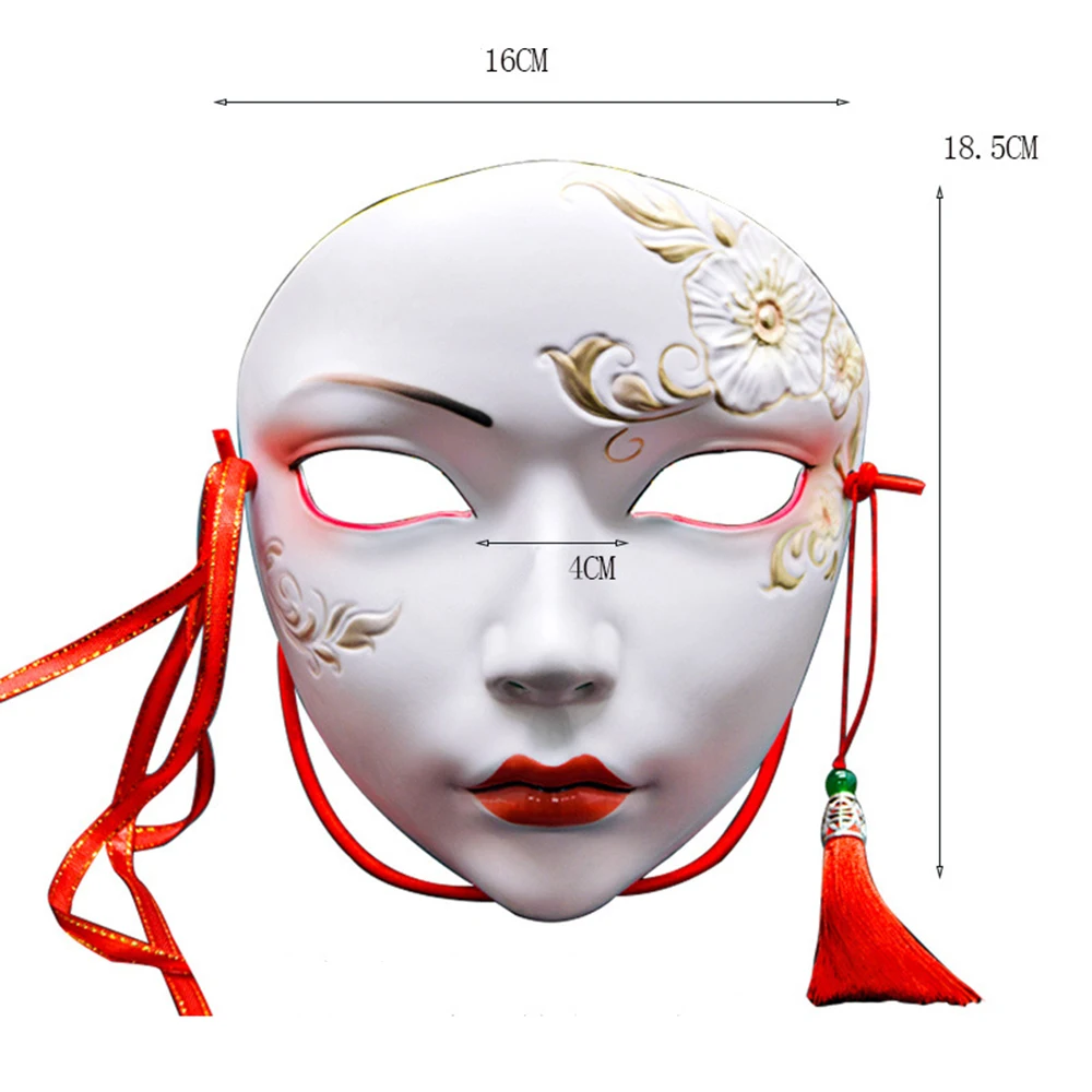 Hand Paint Cosplay Party Mask Anime Mask Costume Accessories Carnival Mask Halloween DIY Decorate party decorations Role play