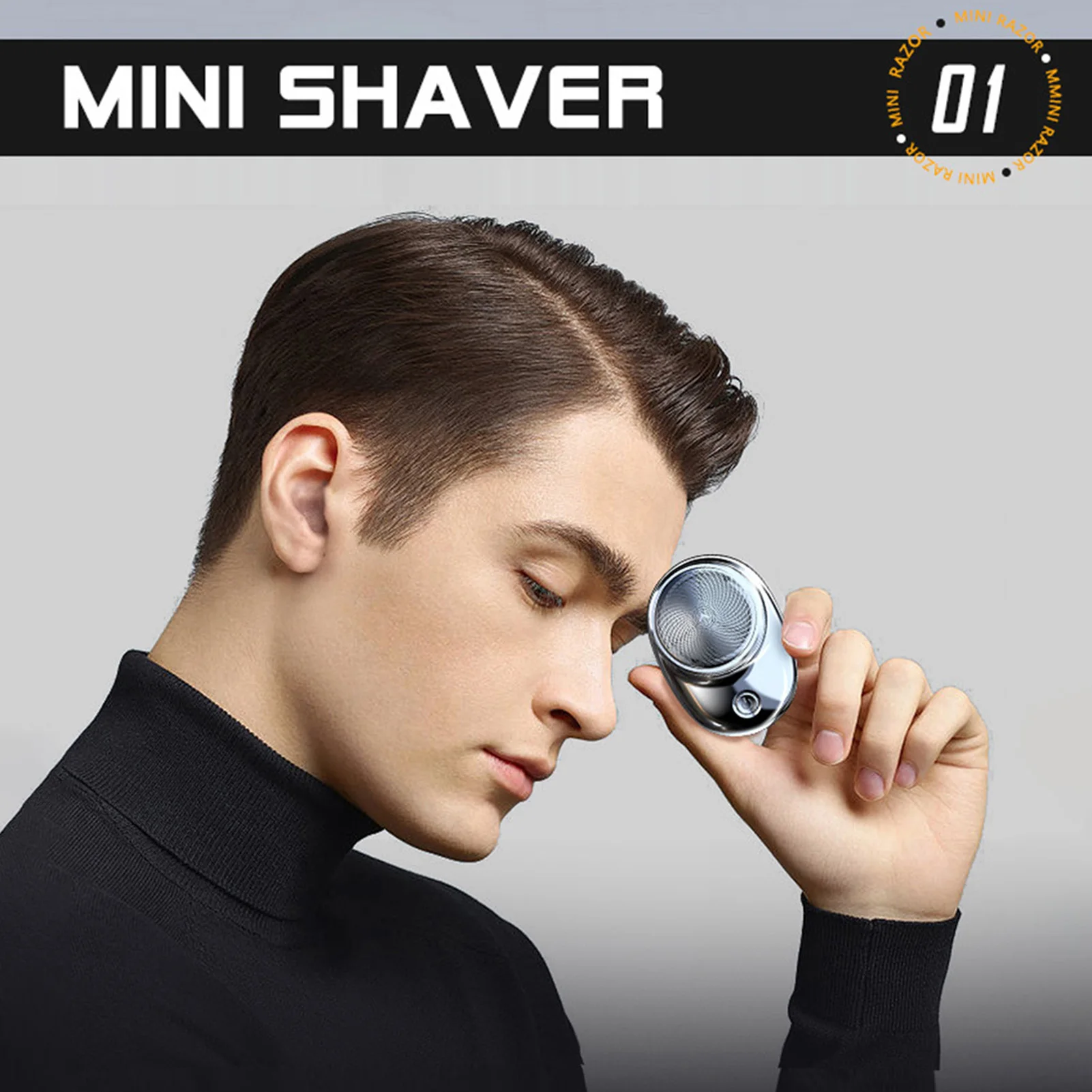 Men Beard Trimmer Shaving Machine Rechargeable Electric Razors Pocket Size Electric Beard Trimmer for Men Teen Boys Face Beards