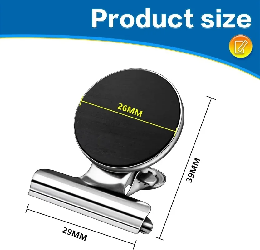 Magnet Clips Heavy Duty Sticky Pads Strong Refrigerator Magnetic Clips for Whiteboard Photo Office Locker Displays Magnets Clip