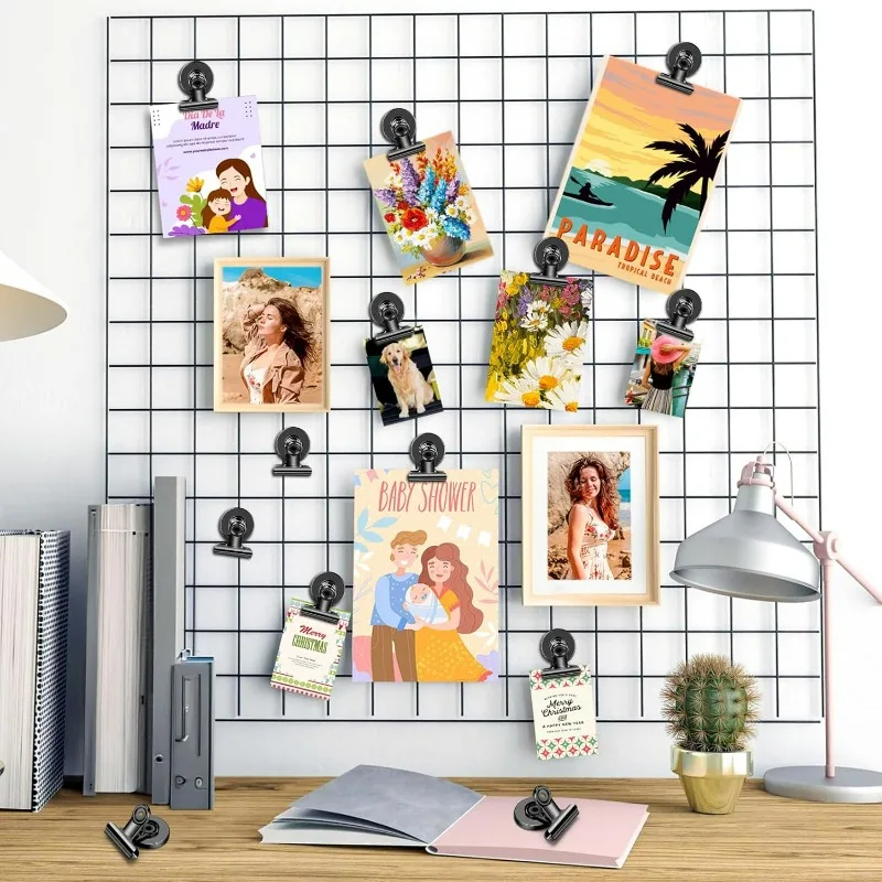 Magnet Clips Heavy Duty Sticky Pads Strong Refrigerator Magnetic Clips for Whiteboard Photo Office Locker Displays Magnets Clip