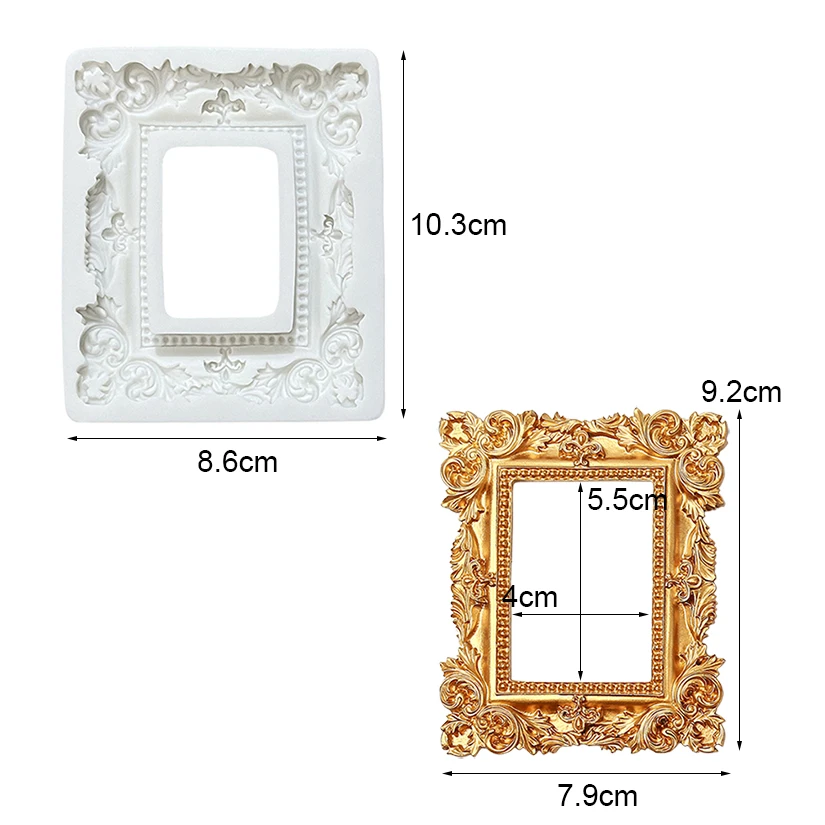 Frame Silicone Mold Sugarcraft Chocolate Cupcake Baking Mold Fondant Cake Decorating Tools