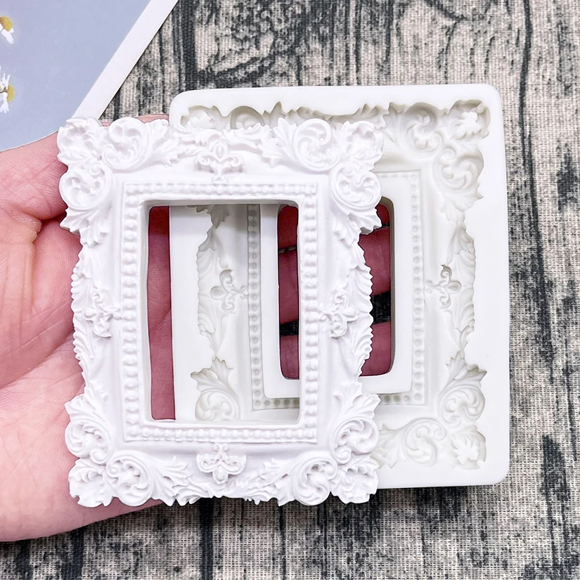 Frame Silicone Mold Sugarcraft Chocolate Cupcake Baking Mold Fondant Cake Decorating Tools