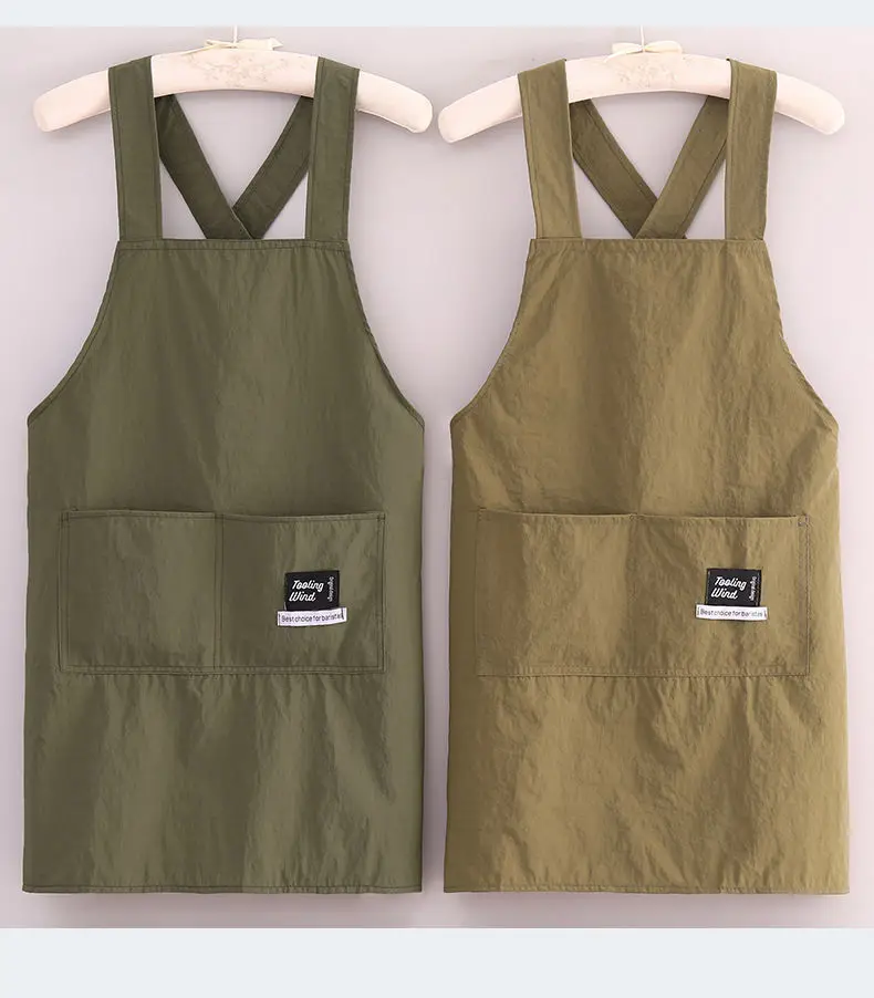 New Korean Household Kitchen Adult Waist Apron Waterproof Oil Resistant Cooking Chef Workwear for Catering Waiter Work Clothes
