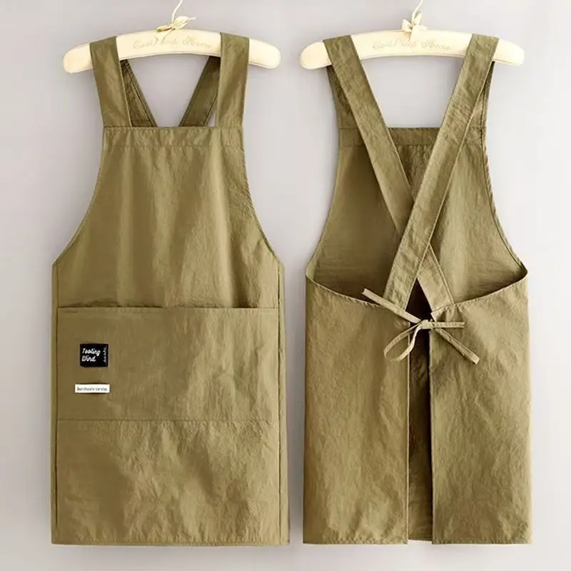 New Korean Household Kitchen Adult Waist Apron Waterproof Oil Resistant Cooking Chef Workwear for Catering Waiter Work Clothes
