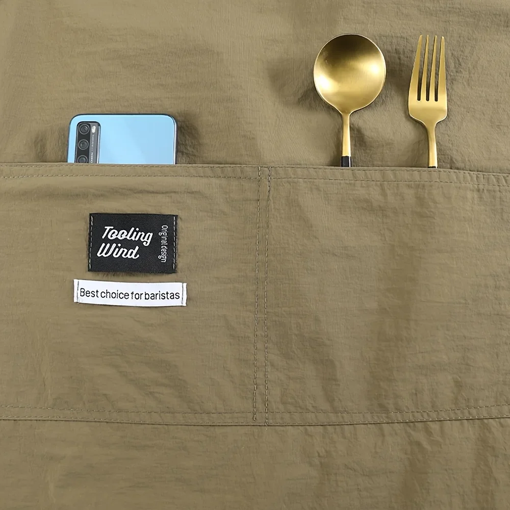 New Korean Household Kitchen Adult Waist Apron Waterproof Oil Resistant Cooking Chef Workwear for Catering Waiter Work Clothes
