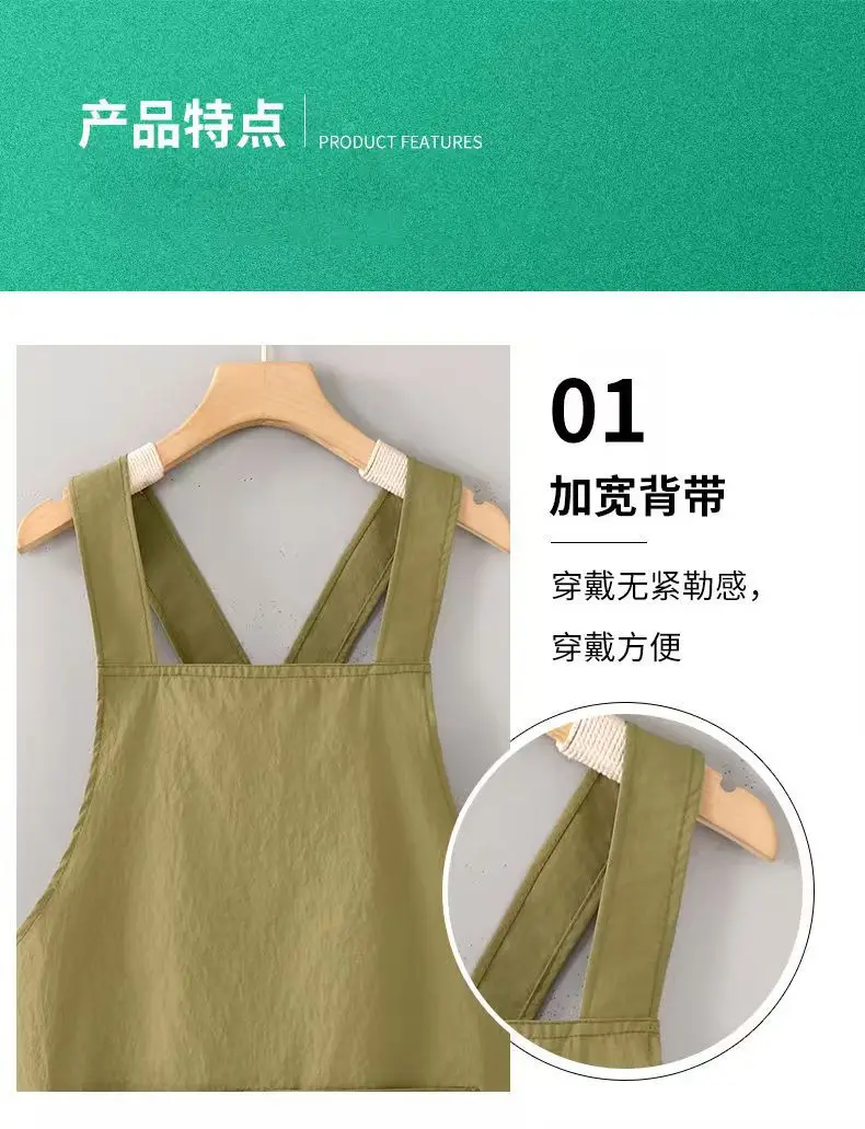 New Korean Household Kitchen Adult Waist Apron Waterproof Oil Resistant Cooking Chef Workwear for Catering Waiter Work Clothes