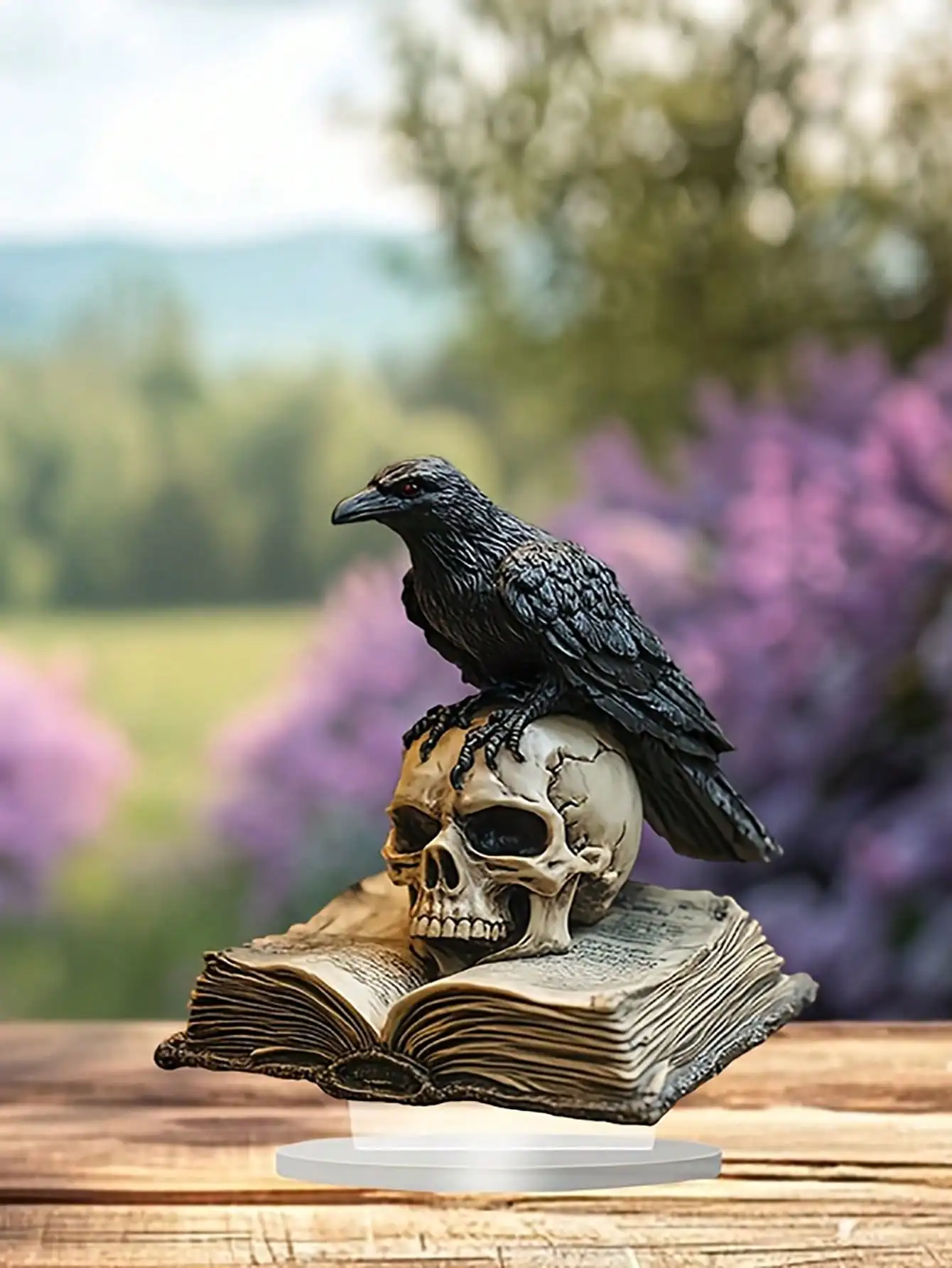 1PCS Black Extradition Crow Living Room Decoration Sculpture Halloween Holiday Gift Party Desktop Decoration Home Office Decora