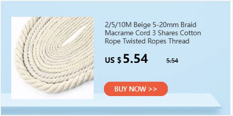2Meters 5-20mm 3 Shares Macrame Cotton Rope Strap Braided Twisted Cord DIY Decoration Ropes Bag Craft Cords Sewing Accessories