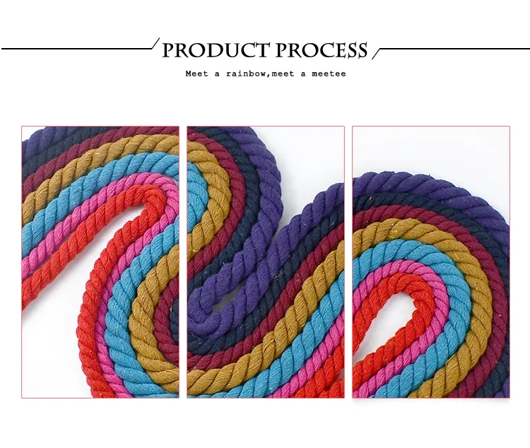 2Meters 5-20mm 3 Shares Macrame Cotton Rope Strap Braided Twisted Cord DIY Decoration Ropes Bag Craft Cords Sewing Accessories
