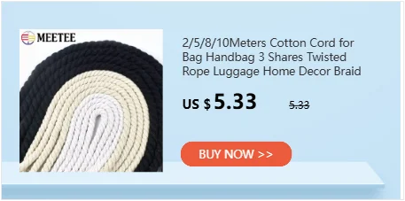 2Meters 5-20mm 3 Shares Macrame Cotton Rope Strap Braided Twisted Cord DIY Decoration Ropes Bag Craft Cords Sewing Accessories