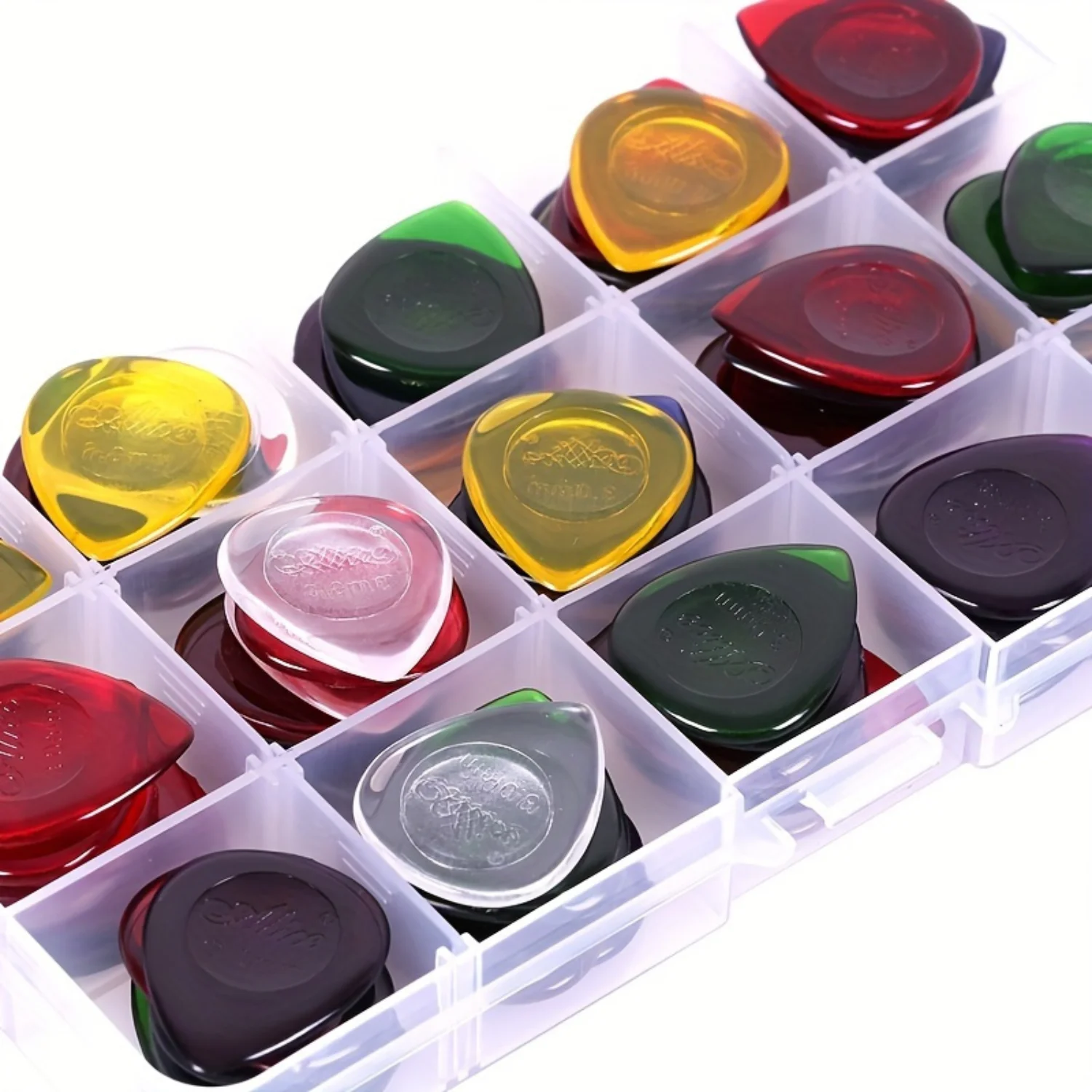 15pcs Color Guitar Pick 1mm/2mm/3mm - Three Thickness Groove Anti-Slip - Suitable for Acoustic Guitar, Electric Guitar, Bass