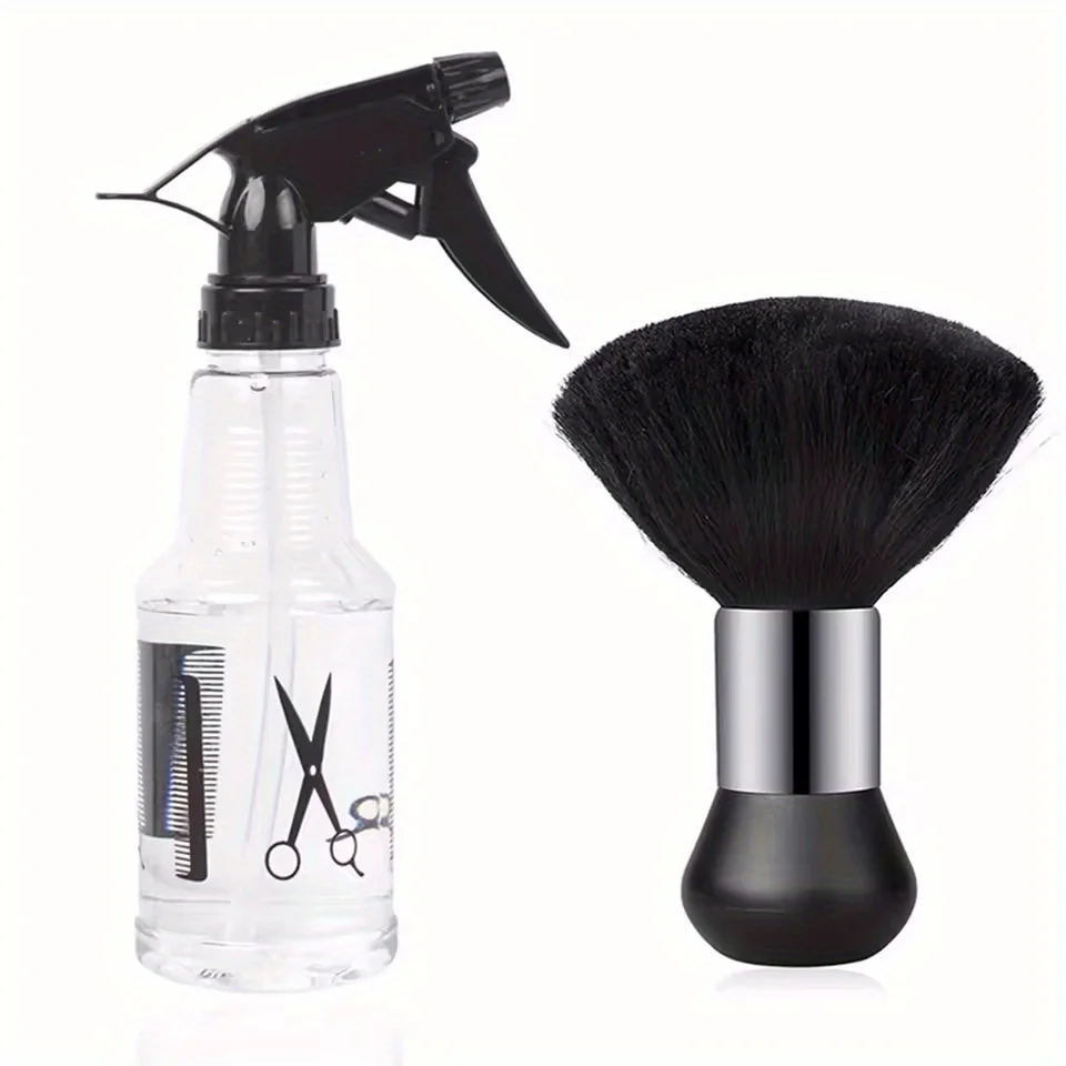 WANMEI Barber Hairdresser Water Sprayer Set Barbershop Hairdressing Neck Duster Cleaning Brush Professional Hair Styling Tool