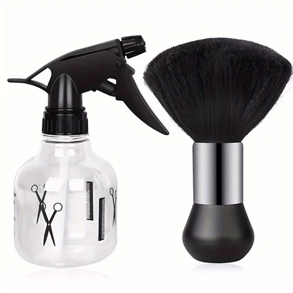 WANMEI Barber Hairdresser Water Sprayer Set Barbershop Hairdressing Neck Duster Cleaning Brush Professional Hair Styling Tool