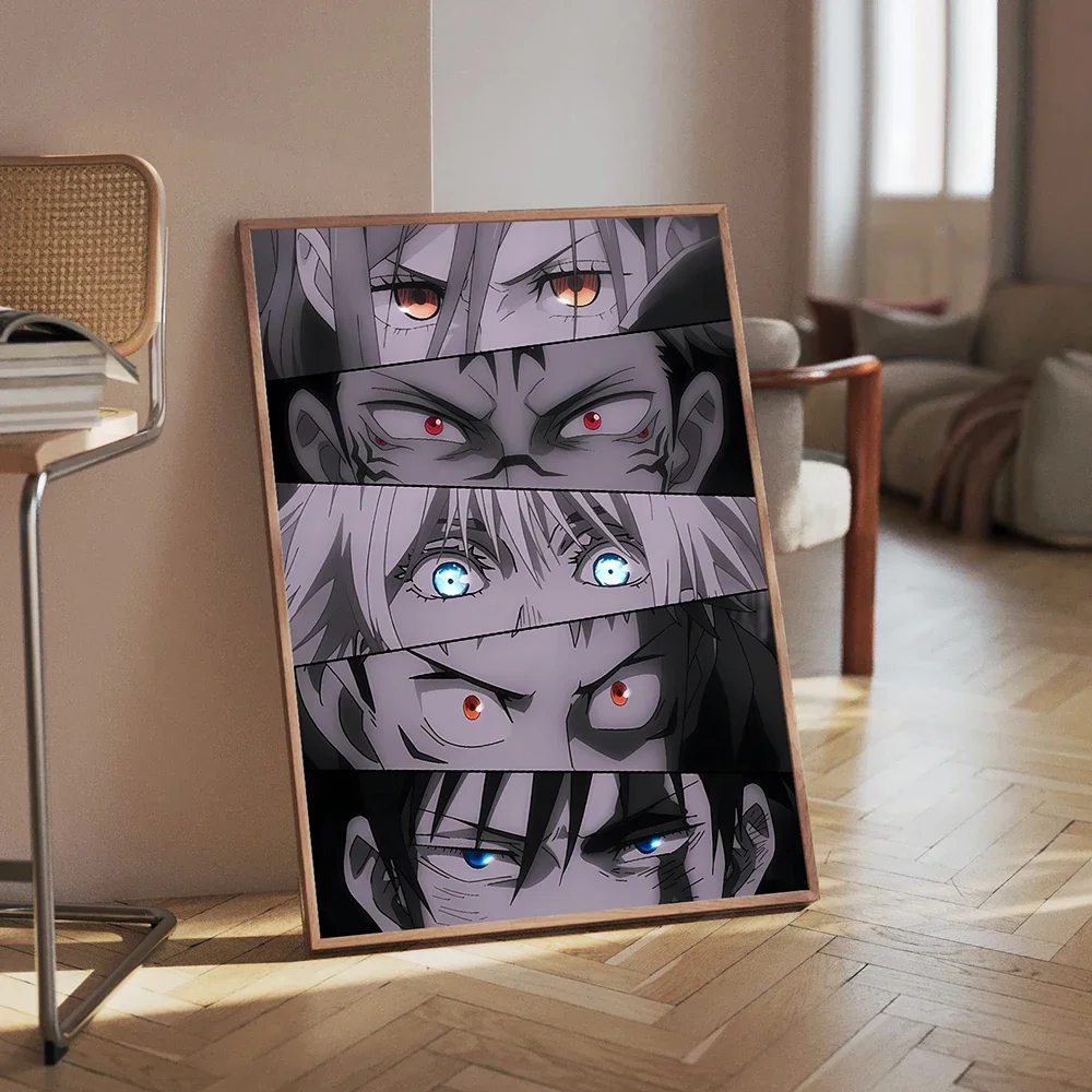 Anime Jujutsu Kaisen Prints Poster Itadori Yuji Fushiguro Megumi Sukuna Collage Canvas Painting Home Decor Poster Fans Gifts