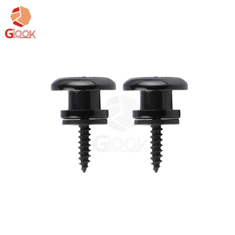 Mushroom Head Guitar Strap Buckle Bass Button Acoustic Electric Guitar Strap Staples Tail Clips - Set of 6
