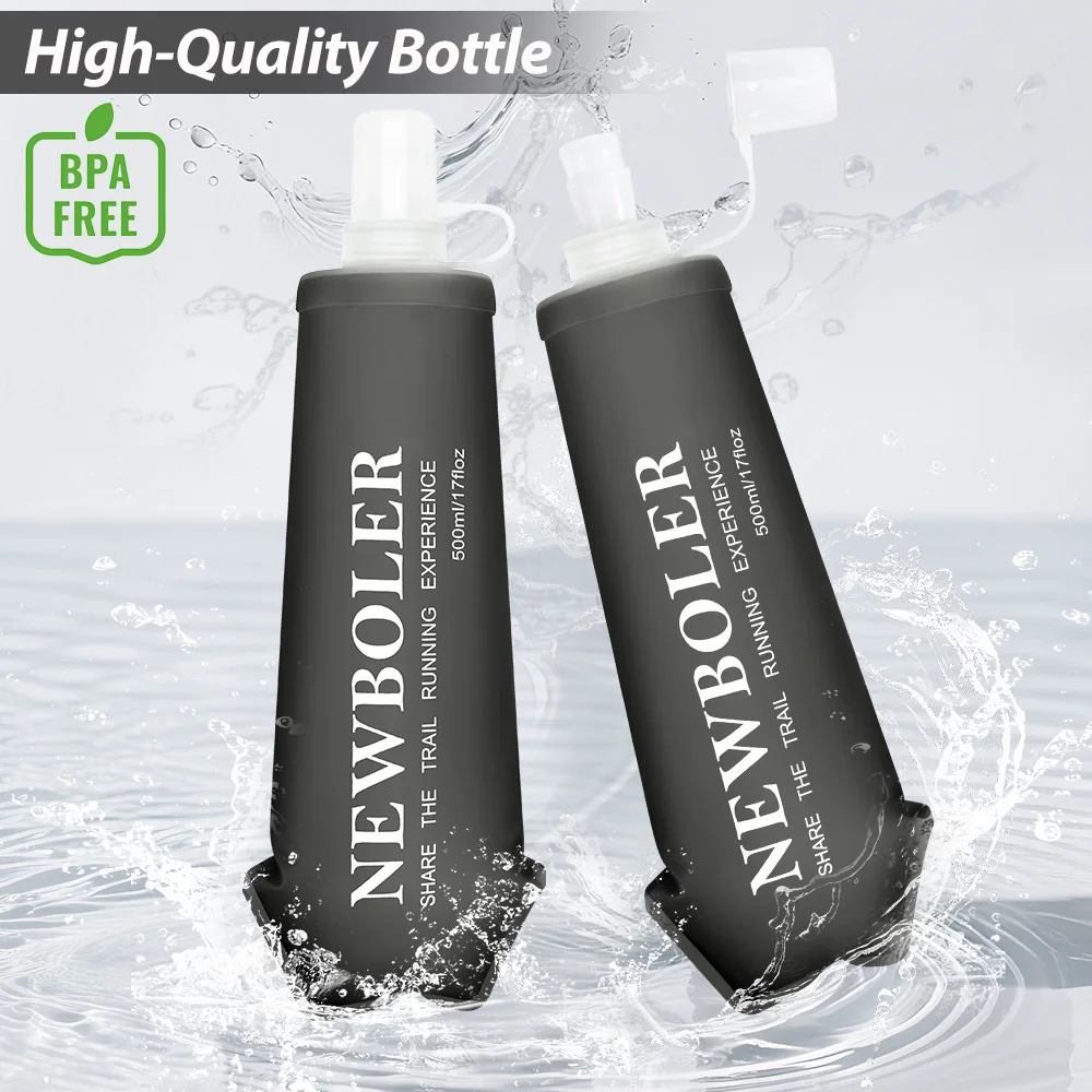 150/250/500ml Sport Water Bottle TPU Folding Soft Flask Drink Portable Water Bottle Running Hiking Bicycle Fitness Water Bag