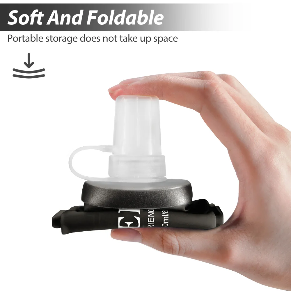 150/250/500ml Sport Water Bottle TPU Folding Soft Flask Drink Portable Water Bottle Running Hiking Bicycle Fitness Water Bag