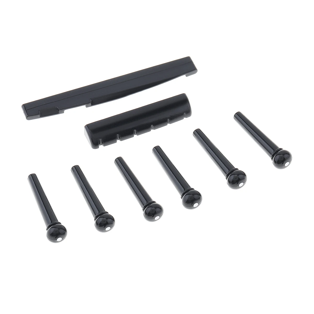 1 Set Wood Acoustic Guitar Bridge Bridge Pins / Saddle / Nut Saddle Guitar Parts for 40 41 Inch Acoustic Folk Guitar