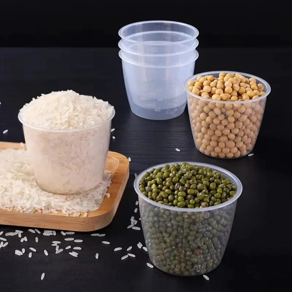 Mini 100/160ml Rice Measuring Cup Plastic with Scale Measuring Jugs Clear Digital Kitchen Scale Measurement Tools