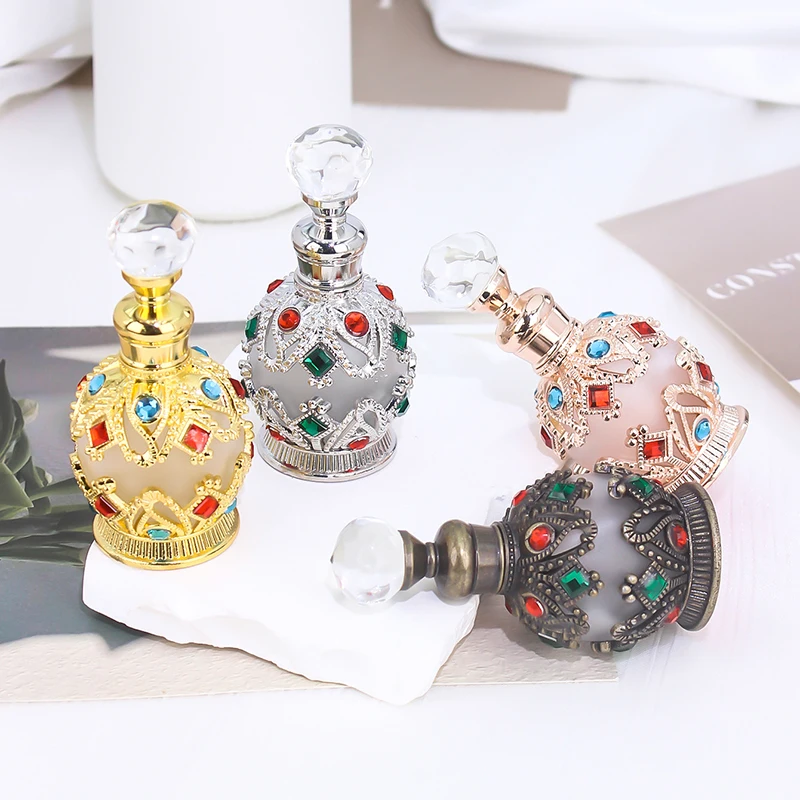 1PCS Luxury Perfume Bottle Essential Oil Bottle 15ml Empty Bottle Storage Bottle Gift Glass Perfume Bottle Portable Bottles