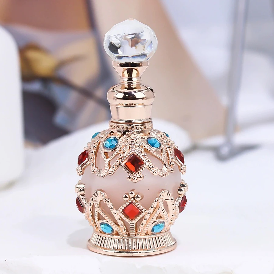 1PCS Luxury Perfume Bottle Essential Oil Bottle 15ml Empty Bottle Storage Bottle Gift Glass Perfume Bottle Portable Bottles