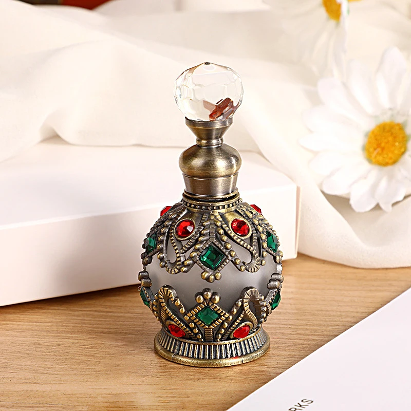 1PCS Luxury Perfume Bottle Essential Oil Bottle 15ml Empty Bottle Storage Bottle Gift Glass Perfume Bottle Portable Bottles