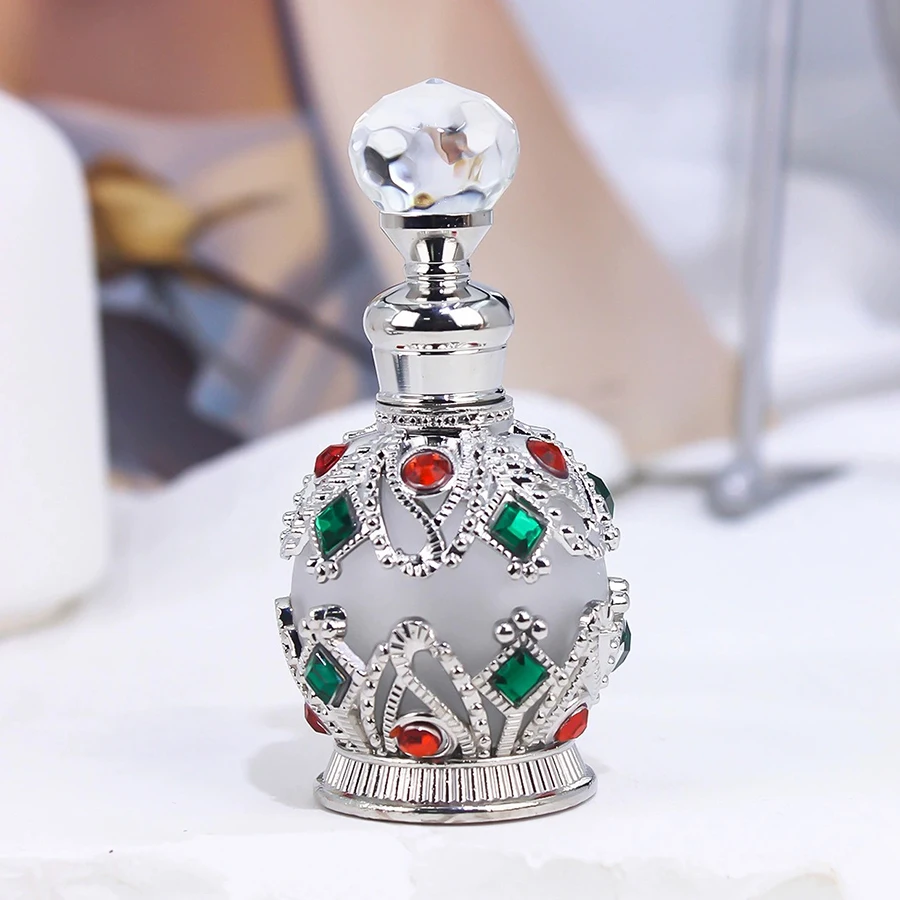 1PCS Luxury Perfume Bottle Essential Oil Bottle 15ml Empty Bottle Storage Bottle Gift Glass Perfume Bottle Portable Bottles