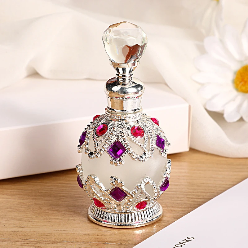 1PCS Luxury Perfume Bottle Essential Oil Bottle 15ml Empty Bottle Storage Bottle Gift Glass Perfume Bottle Portable Bottles