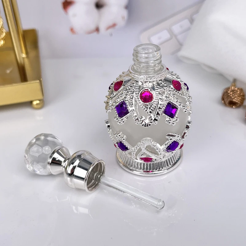 1PCS Luxury Perfume Bottle Essential Oil Bottle 15ml Empty Bottle Storage Bottle Gift Glass Perfume Bottle Portable Bottles