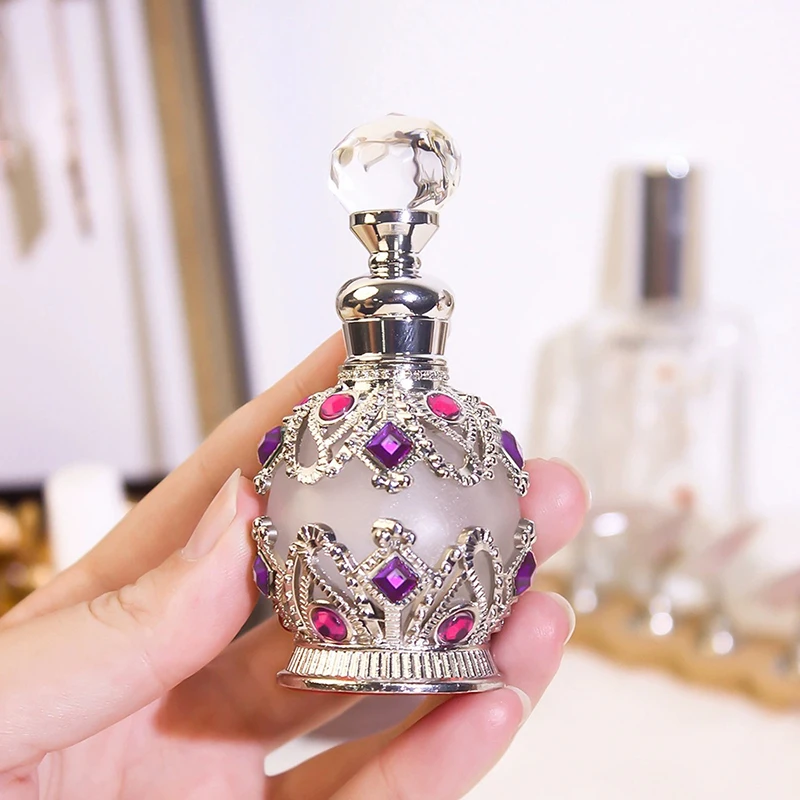 1PCS Luxury Perfume Bottle Essential Oil Bottle 15ml Empty Bottle Storage Bottle Gift Glass Perfume Bottle Portable Bottles