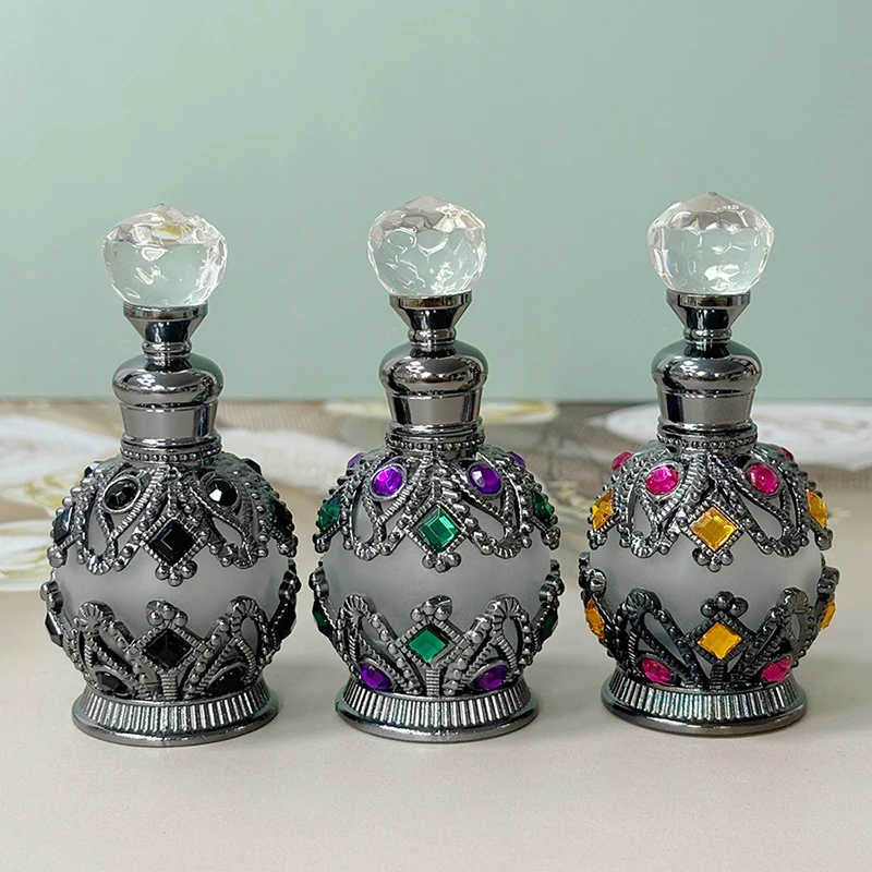 1PCS Luxury Perfume Bottle Essential Oil Bottle 15ml Empty Bottle Storage Bottle Gift Glass Perfume Bottle Portable Bottles