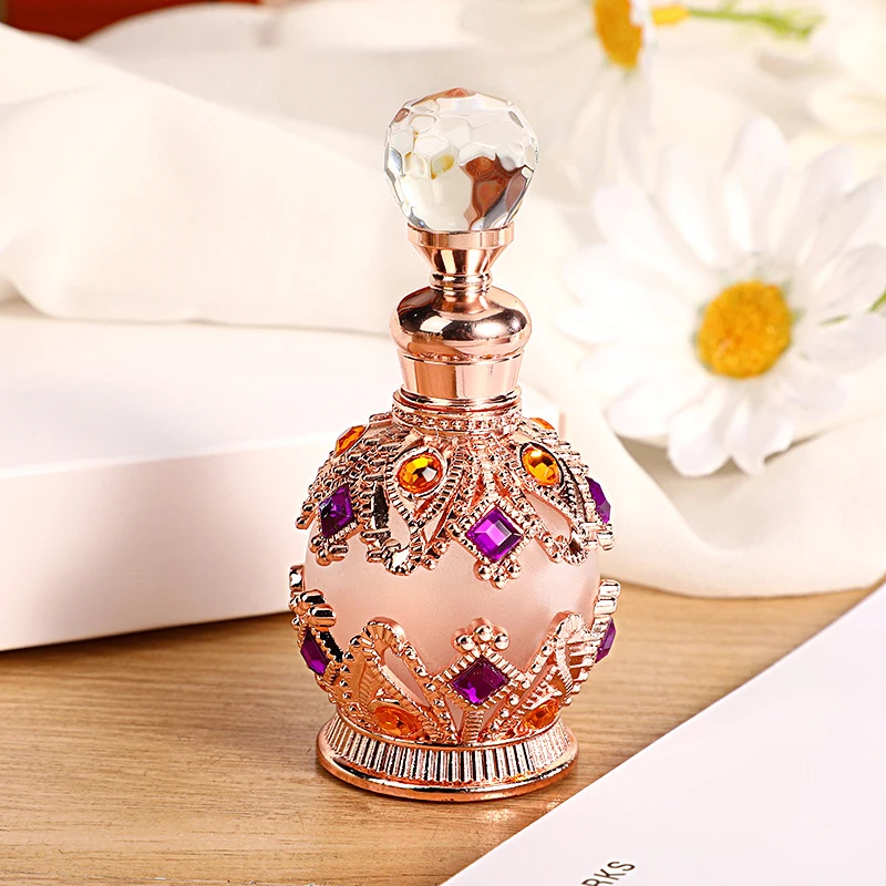 1PCS Luxury Perfume Bottle Essential Oil Bottle 15ml Empty Bottle Storage Bottle Gift Glass Perfume Bottle Portable Bottles
