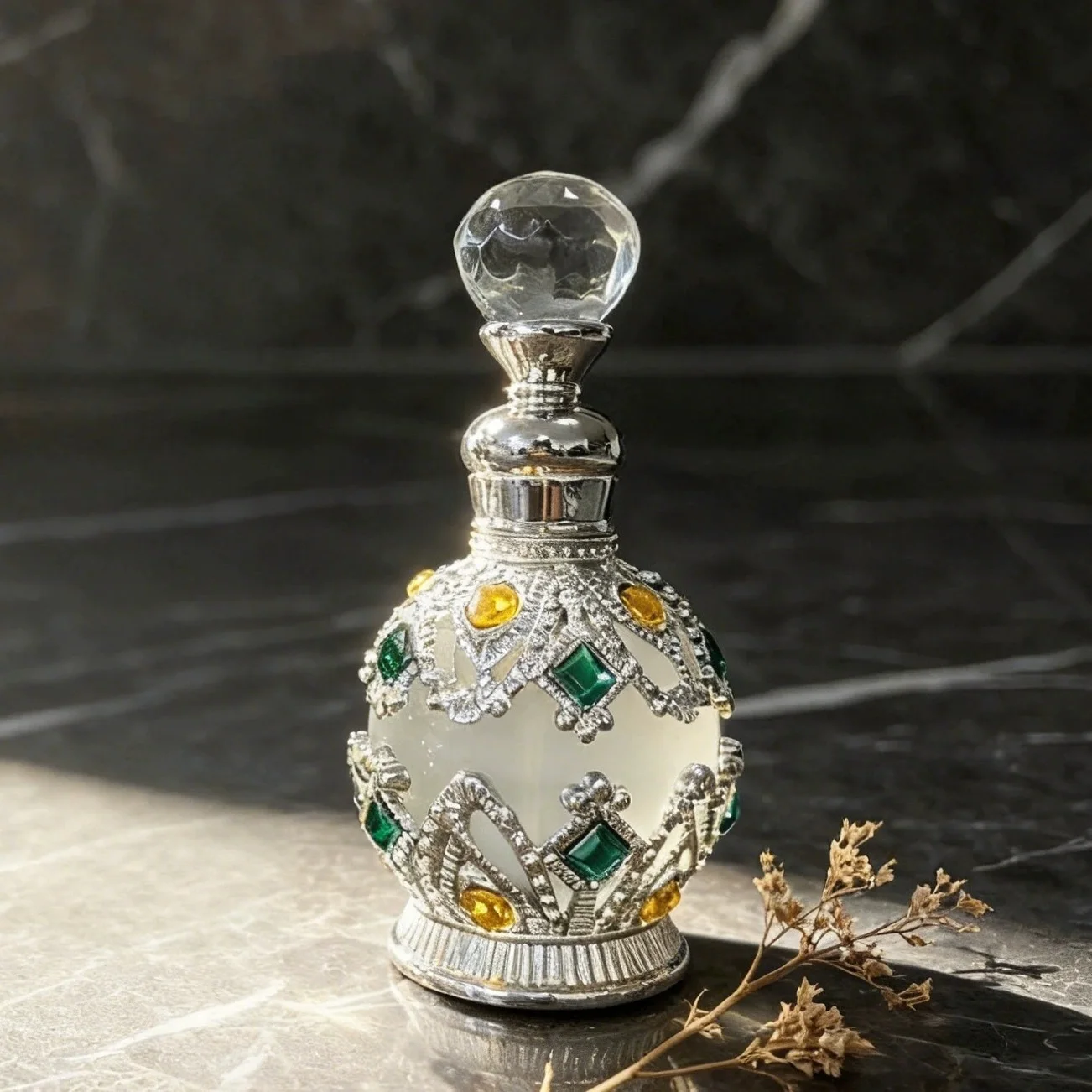 1PCS Luxury Perfume Bottle Essential Oil Bottle 15ml Empty Bottle Storage Bottle Gift Glass Perfume Bottle Portable Bottles
