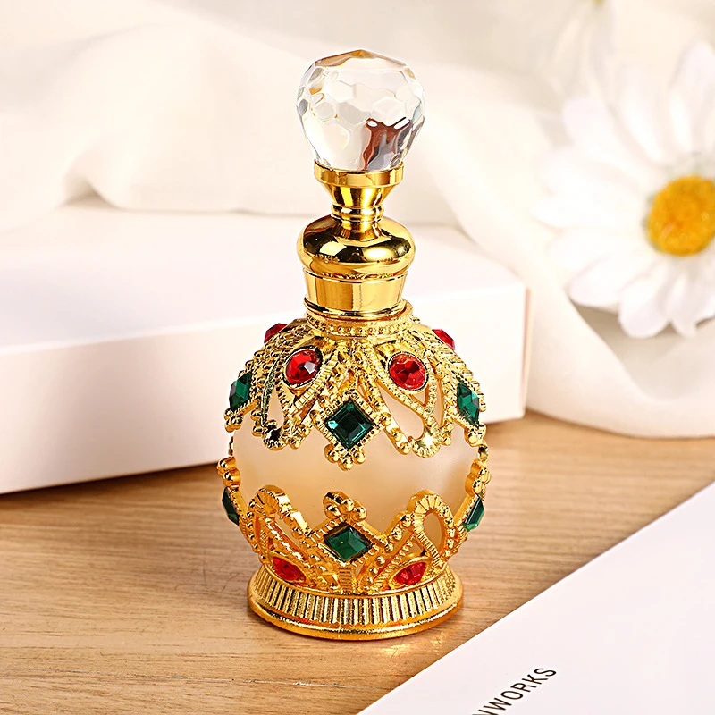 1PCS Luxury Perfume Bottle Essential Oil Bottle 15ml Empty Bottle Storage Bottle Gift Glass Perfume Bottle Portable Bottles